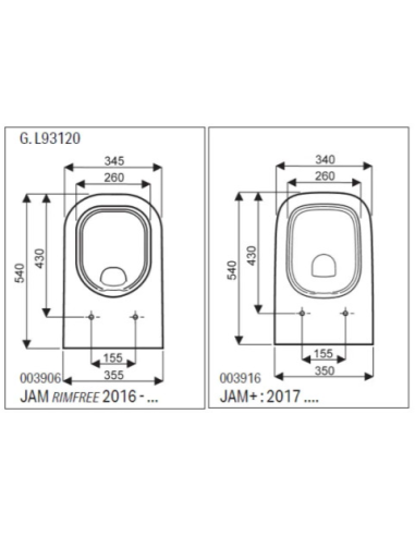 Abattant  WC de rechange pour WC ALLIA JAM+ blanc fabriqué par ETOOS