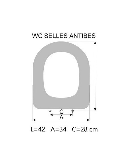 Abattant  WC de rechange pour WC SELLES Antibes fabriqué par ETOOS