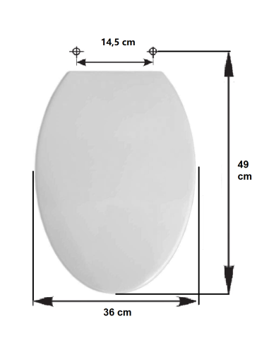 Abattant  WC de rechange pour WC SELLES Joan au sol fabriqué par ETOOS