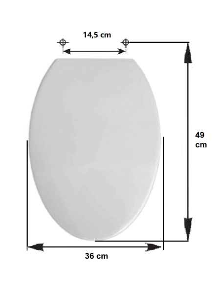 Abattant  WC de rechange pour WC SELLES Joan au sol fabriqué par ETOOS