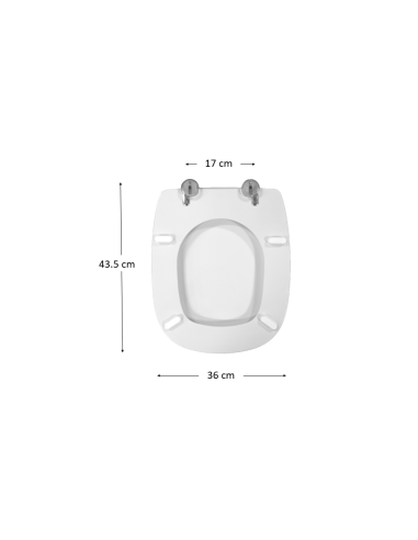 Abattant  WC de rechange pour WC SELLES Giro fabriqué par ETOOS