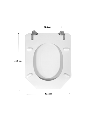 Abattant  WC de rechange pour WC SELLES EQUIPAGE 1 fabriqué par ETOOS