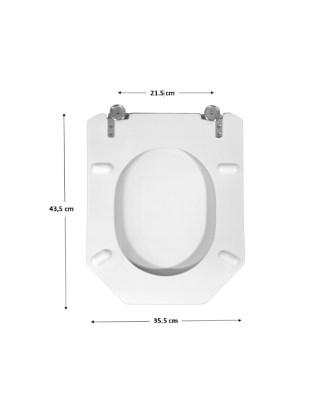 Abattant  WC de rechange pour WC SELLES EQUIPAGE 1 fabriqué par ETOOS
