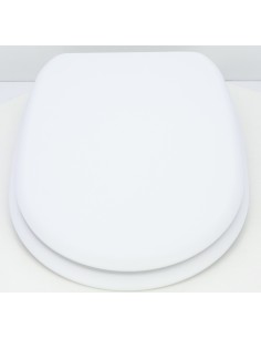 Abattant WC Selles Joan Suspendue Frein de Chute Fait Sur Mesure Blanc Mat