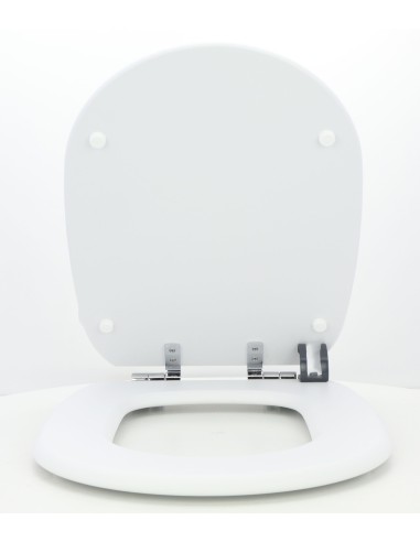 Abattant WC Selles Joan Suspendue Frein de Chute Fait Sur Mesure Blanc Mat