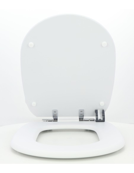 Abattant WC Selles Joan Suspendue Frein de Chute Fait Sur Mesure Blanc Mat