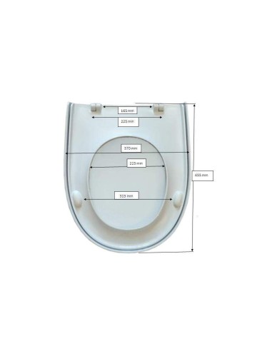 Abattant  WC de rechange pour WC SELLES Royan CLICO blanc
