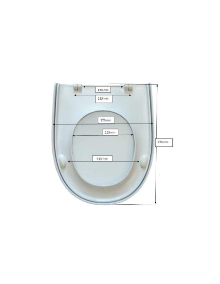 Abattant  WC de rechange pour WC SELLES Royan CLICO blanc