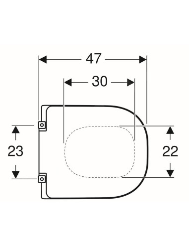 Abattant  WC de rechange pour WC SELLES COMPATIBLE fabriqué par ETOOS