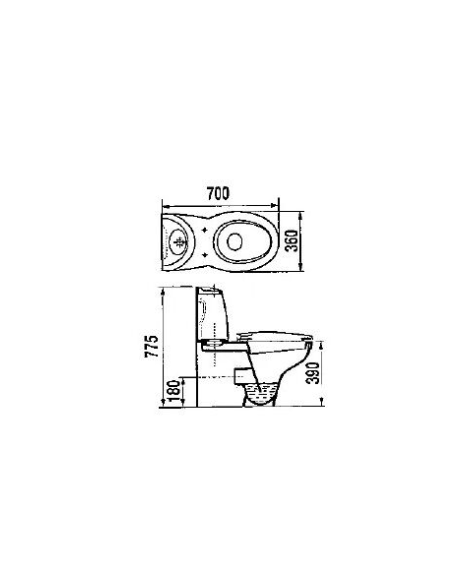 Abattant  WC de rechange pour WC SELLES COURCHEVEL Blanc
