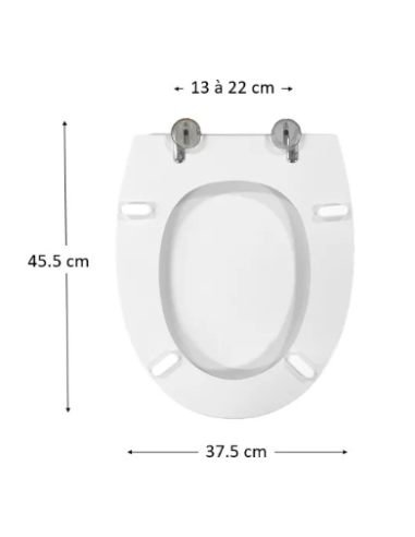 Abattant  WC de rechange pour WC SELLES Atlantis Blanc