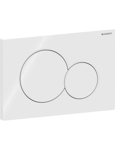 Plaque de commande double touche GEBERIT blanche