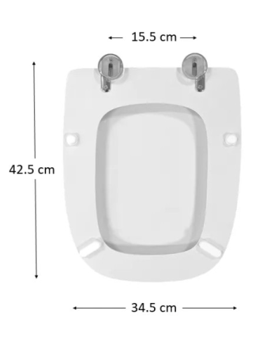 Abattant  WC SELLES OSLO blanc Frein De Chute fabriqué par ESTOLI