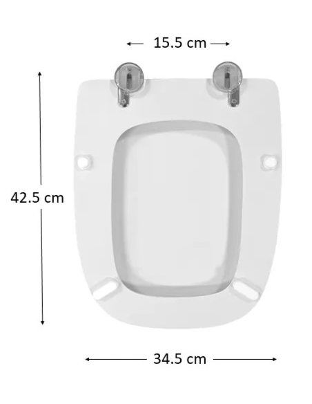 Abattant  WC SELLES OSLO blanc Frein De Chute fabriqué par ESTOLI