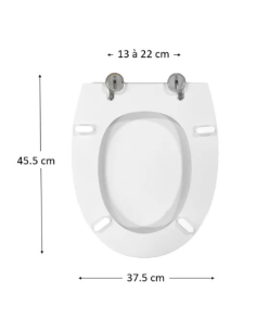 Abattant  WC de rechange pour WC SELLES Atlantis Blanc Frein De Chute 2