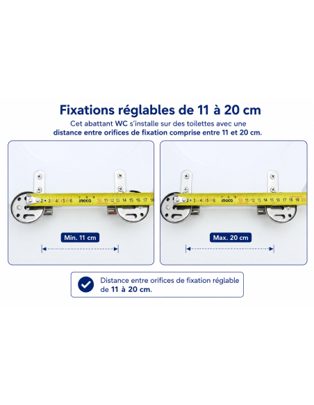 Abattant WC compatible avec ALLIA ARPEGE sur mesure suspendu PERGAME – Fabrication sur mesure