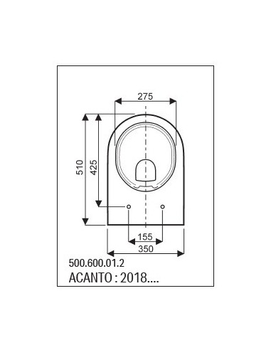Abattant WC Allia ACANTO suspendu blanc Frein de chute