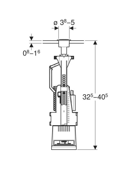 Mécanisme de chasse d'eau double Geberit série 240